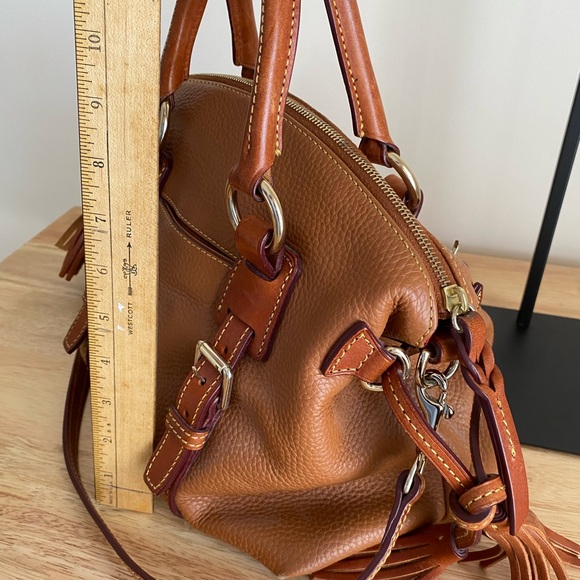 Dooney & Bourke Pebble Grain Tassel Leather Satchel - Picture 8 of 14